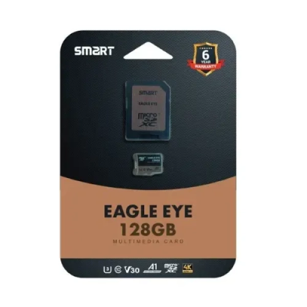 Smart Eagle Eye 128GB Micro SDXC UHS-I U3 Class10 Memory Card with Adapter